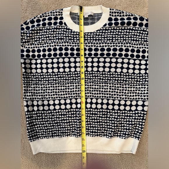 LOFT Black and White Patterned Sweater - Picture 9 of 12